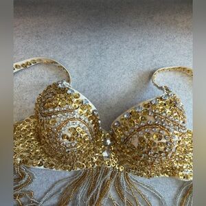 Embellished Gold Women's Intimate Bra